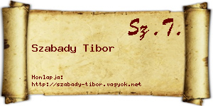 Szabady Tibor névjegykártya